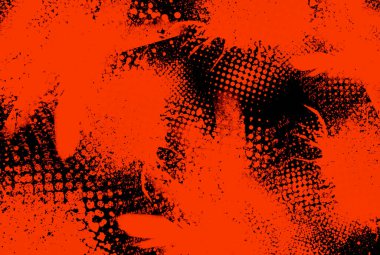 Kırmızı yarım ton desenli graffiti arka plan noktalı efekt sanatı