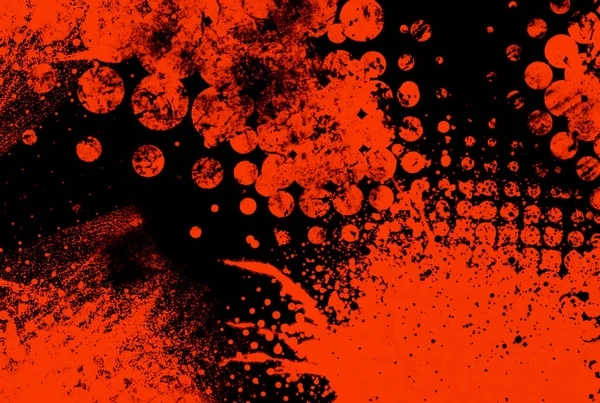 Kırmızı yarım ton desenli graffiti arka plan noktalı efekt sanatı