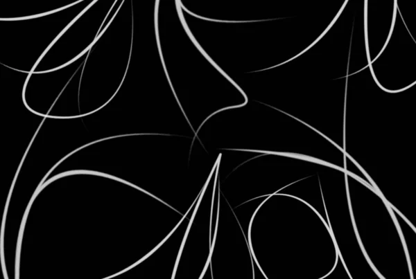 Líneas Onduladas Fondo Blanco Negro Textura Abstracta Obras Arte —  Fotos de Stock
