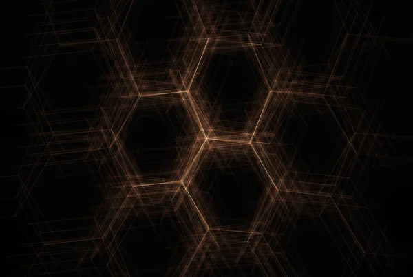 面向未来的抽象背景六边形网络图形几何纹理艺术 — 图库照片