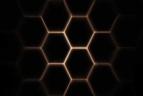 Futuristic Abstract Background Hexagon Network Pattern Geometry Shape Texture Art — Stock Photo, Image