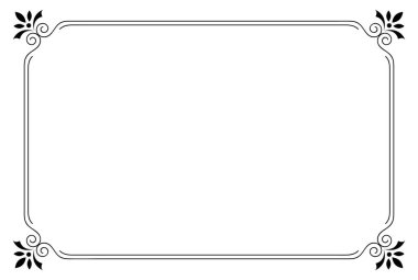 Süsleme çerçeve çizimi kaligrafik desen dekoratif sanat kenarı