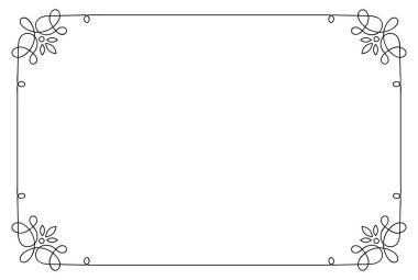 Süsleme çerçeve çizimi kaligrafik desen dekoratif sanat kenarı