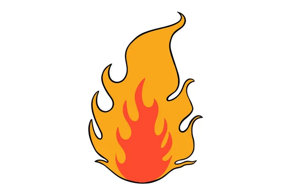 Vuur Clip Art Warm Gebakken Pittige Vlammen Kampvuur Artwork — Stockfoto