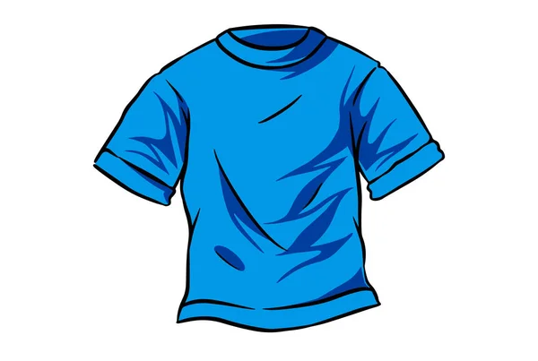 Niebieski Shirt Projekt Pusty Mundur Ubrania — Zdjęcie stockowe