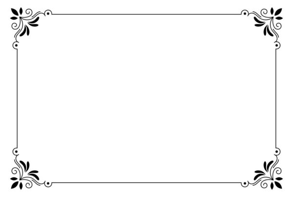 Ornament frame artwork calligraphic pattern ornate art border