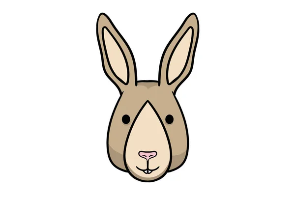 Bunny Zwierzę Głowa Kreskówka Dzika Natura Charakter Sztuka — Zdjęcie stockowe