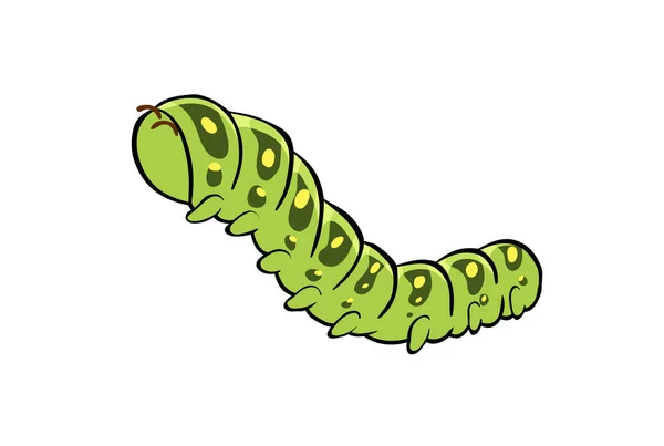 Caterpillar Animal Cabeça Desenhos Animados Animais Selvagens Rosto Personagem Arte — Fotografia de Stock