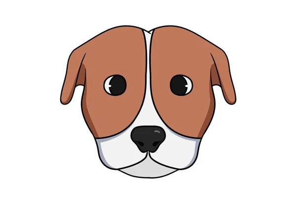 Hond Dier Hoofd Cartoon Wild Gezicht Karakter Kunst — Stockfoto