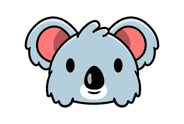 Koala Animal Cabeça Cartoon Animais Selvagens Rosto Personagem Arte — Fotografia de Stock