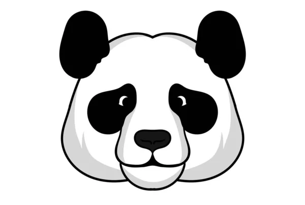 Panda Animale Testa Cartoni Animati Fauna Selvatica Faccia Personaggio Arte — Foto Stock