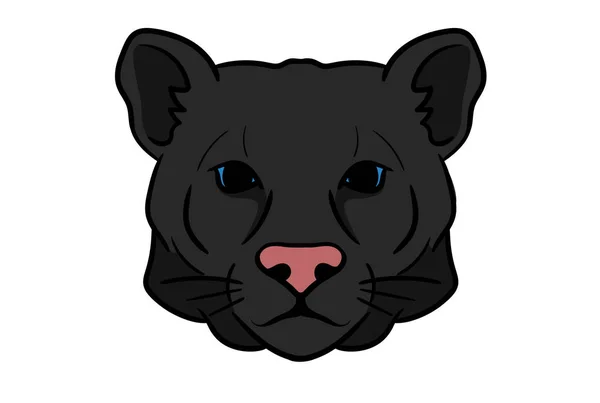 Puma Animal Cabeça Cartoon Animais Selvagens Rosto Personagem Arte — Fotografia de Stock