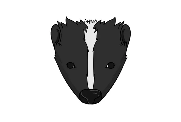 Skunk Animal Cabeça Cartoon Animais Selvagens Rosto Personagem Arte — Fotografia de Stock
