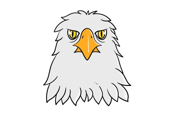 Eagle Animal Head Cartoon Wildlife Face Character Art — Stock Photo, Image