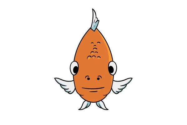 魚の動物の頭の漫画野生動物の顔のキャラクターアート — ストック写真