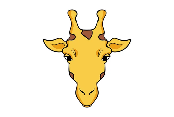 Zürafa Hayvan Kafası Çizgi Film Karakteri Vahşi Hayat Karakter Sanatı — Stok fotoğraf