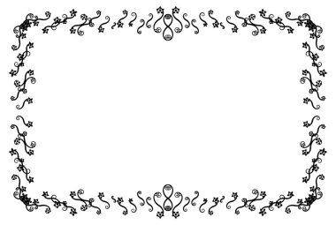 Siyah çerçeve süslemesi dekoratif pansiyoner karanlık antika sanat eserleri