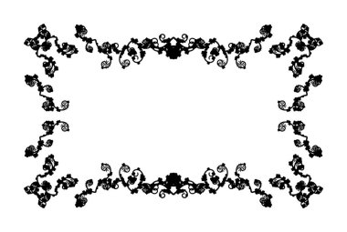 Siyah çerçeve süslemesi dekoratif pansiyoner karanlık antika sanat eserleri