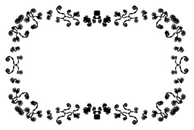 Siyah çerçeve süslemesi dekoratif pansiyoner karanlık antika sanat eserleri