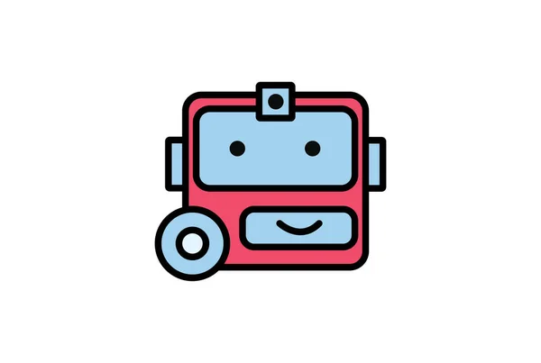 Robot Hoofd Kunstmatige Intelligentie Bot Kunstwerk Communicatie Karakter Clip Art — Stockfoto