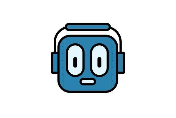 Robot Tête Intelligence Artificielle Bot Illustration Communication Personnage Clip Art — Photo