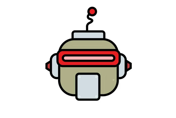 Ρομπότ Επικεφαλής Τεχνητή Νοημοσύνη Bot Artwork Επικοινωνία Χαρακτήρα Κλιπ Τέχνη — Φωτογραφία Αρχείου