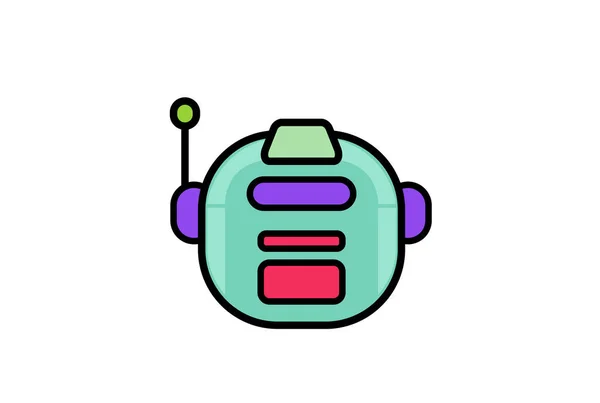 Robot Head Artificial Intelligence Bot Artwork Communication Character Clip Art — Stock Photo, Image