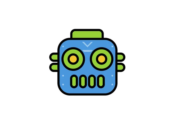 Robot Huvud Artificiell Intelligens Bot Konstverk Kommunikation Karaktär Klipp Konst — Stockfoto