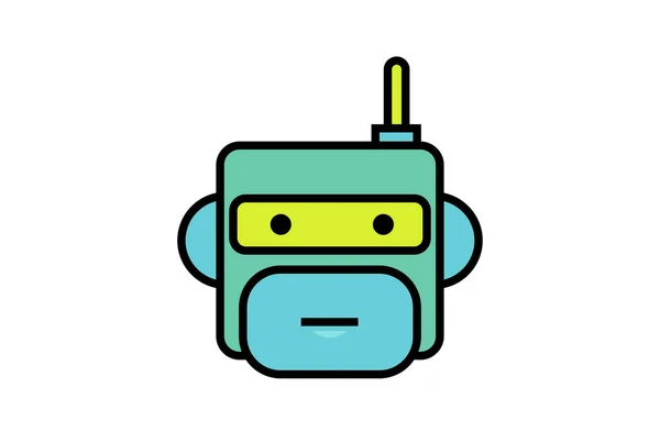 ロボットヘッド人工知能ボットアートワークコミュニケーションキャラクタークリップアート — ストック写真