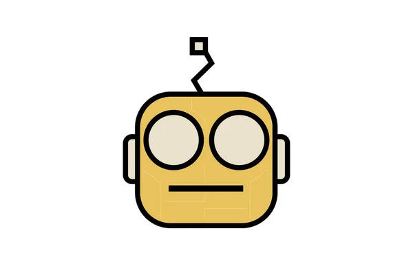Robot Huvud Artificiell Intelligens Bot Konstverk Kommunikation Karaktär Klipp Konst — Stockfoto