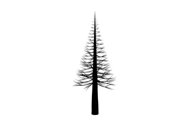 Sílhueta Árvore Arte Botânica Arte Forma Madeira Sazonal — Fotografia de Stock