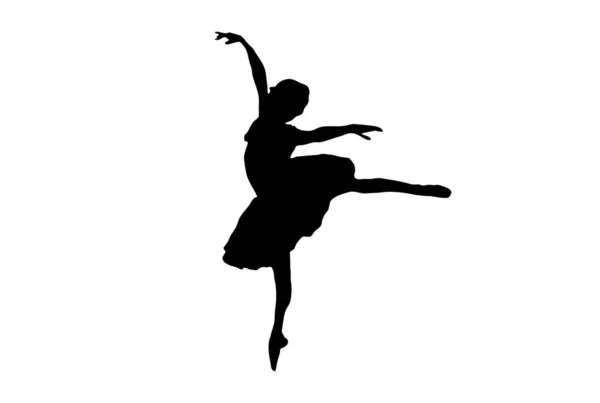Bailarina Silueta Baile Modelo Humano Sombra Danza Ilustración Arte — Foto de Stock