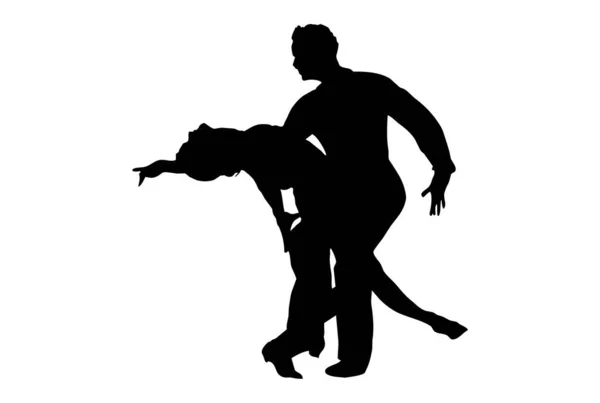 Taneční Silueta Tančící Osoba Skica Stínové Tanečnice Umění — Stock fotografie