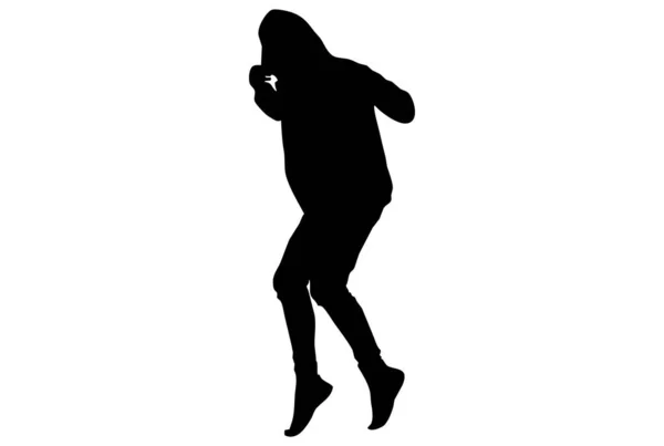 Tänzerin Silhouette Tanz Menschliches Modell Schatten Tanz Illustration Kunst — Stockfoto