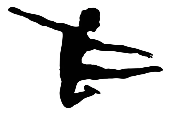 Silhueta Dançarina Dança Modelo Humano Sombra Dança Ilustração Arte — Fotografia de Stock