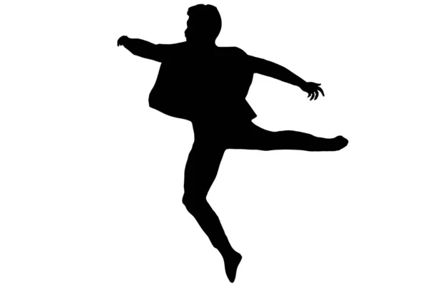 Danser Silhouet Dansen Menselijk Model Schaduw Dans Illustratie Kunst — Stockfoto