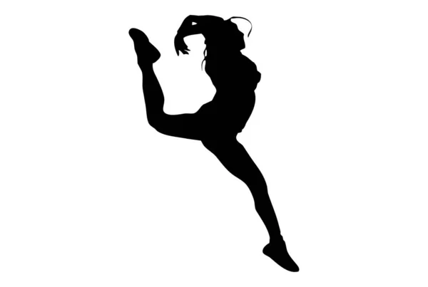 Dansçı Silueti Dans Eden Insan Modeli Gölge Dans Sanatı — Stok fotoğraf