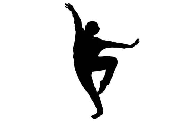 Danseuse Silhouette Danse Humain Modèle Ombre Danse Illustration Art — Photo