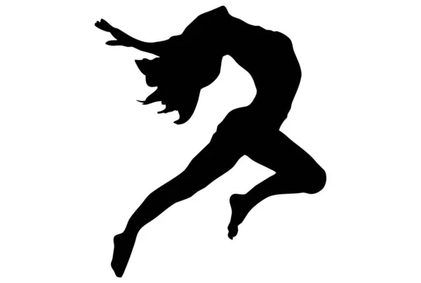 Tänzerin Silhouette Tanz Menschliches Modell Schatten Tanz Illustration Kunst — Stockfoto