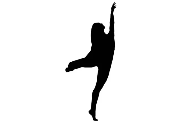 Danse Silhouette Danseur Personne Esquisse Ombre Danseur Art — Photo