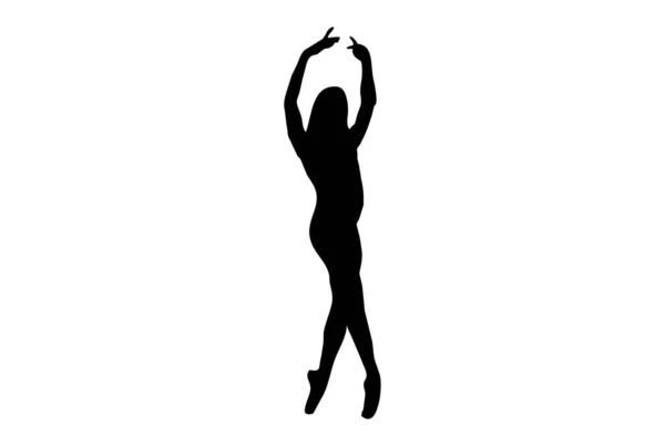 Tanz Silhouette Tanzende Person Skizze Schatten Tänzer Kunst — Stockfoto