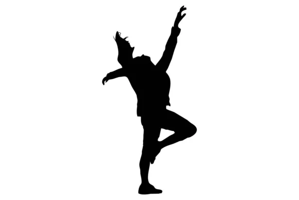 Danse Silhouette Danseur Personne Esquisse Ombre Danseur Art — Photo