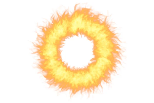 Ardiente Círculo Llama Rectángulo Fuego Forma Inflamable Detonación Arte —  Fotos de Stock