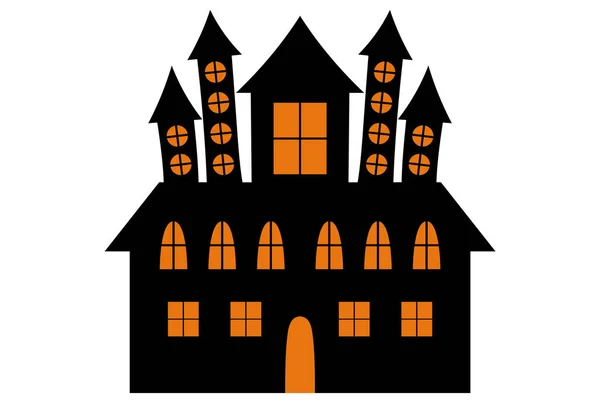 Fantasía Halloween Castillo Gótico Casa Estacional Arte Espeluznante Ilustración Obras — Foto de Stock