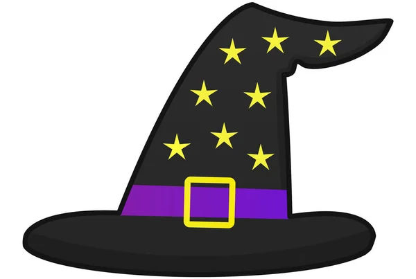 Traditionelle Zauberer Hut Gespenstischen Cartoon Hexenmütze Halloween Dekoration Kunst — Stockfoto