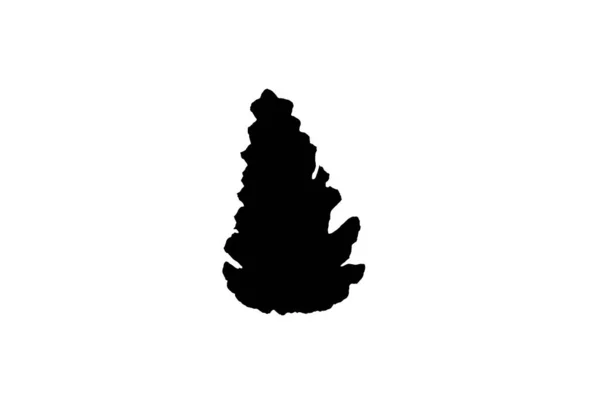 Tannen Und Fichtenzapfen Ökologische Kiefer Saisonalen Baum Weihnachtsdekoration Silhouette — Stockfoto