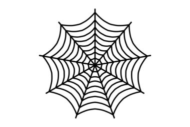 Korkunç örümcek ağı kara gotik böcek grafik tasarım elementi Cadılar Bayramı dekor sanatı