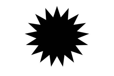 Siyah yıldız, başarı şampiyonunu çiziyor. Nesne silueti.