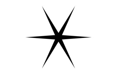 Siyah yıldız, başarı şampiyonunu çiziyor. Nesne silueti.