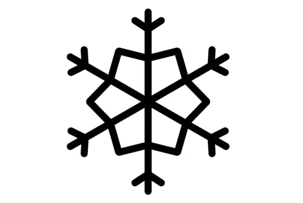 Kerstmis Sneeuwvlok Winter Kerst Design Element Silhouet Kristal Symbool Teken — Stockfoto